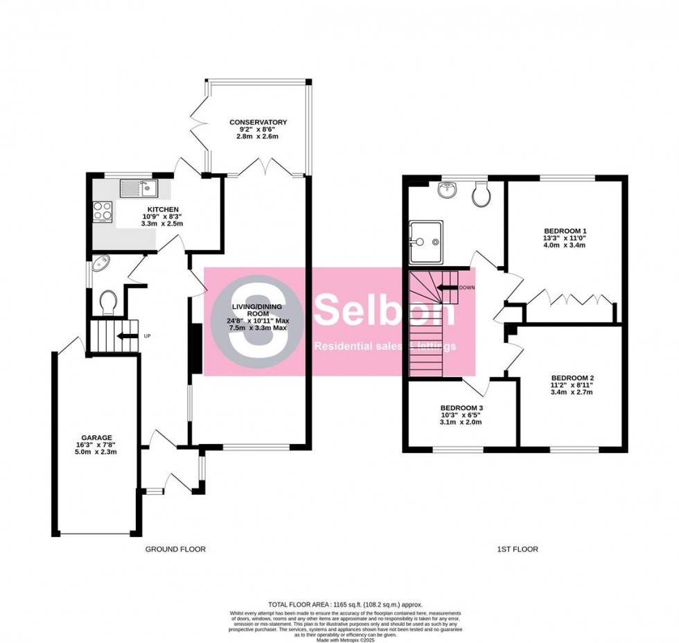 Floorplan for Cavendish Road, Church Crookham, Fleet