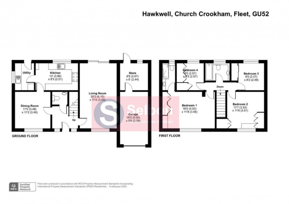 Floorplan for Hawkwell, Church Crookham, Fleet
