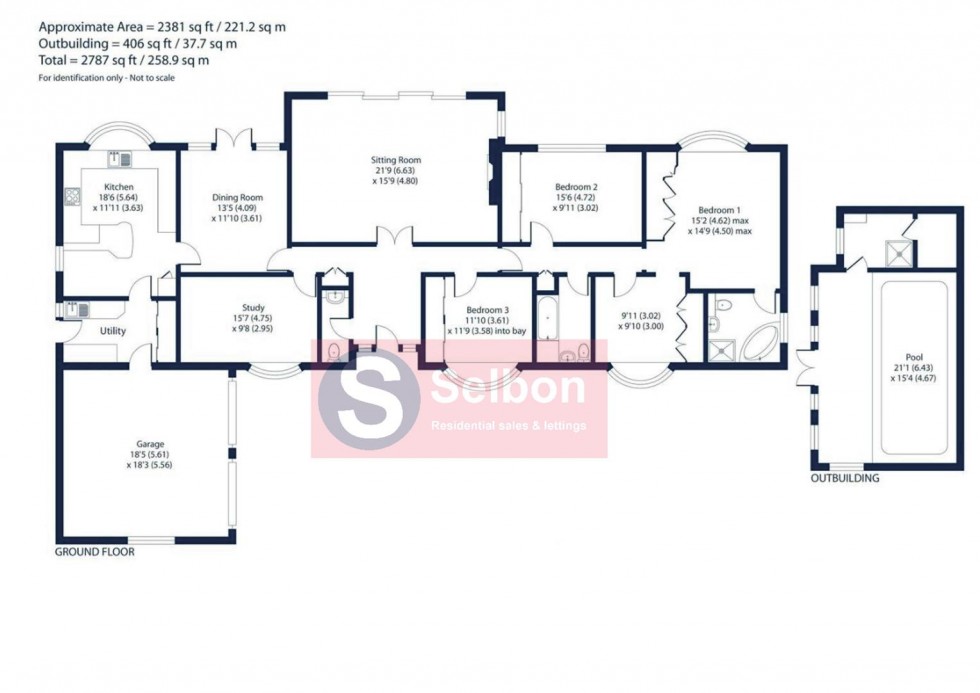 Floorplan for Church Lane, Ewshot, Farnham