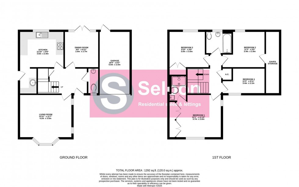 Floorplan for Camus Close, Church Crookham, Fleet