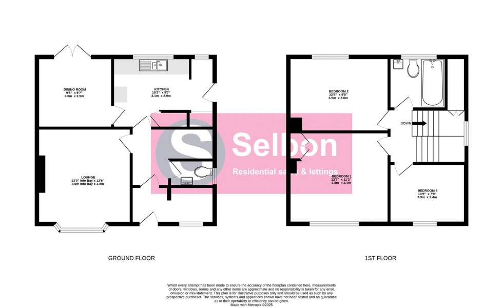 Floorplan for Johnson Way, Church Crookham, Fleet
