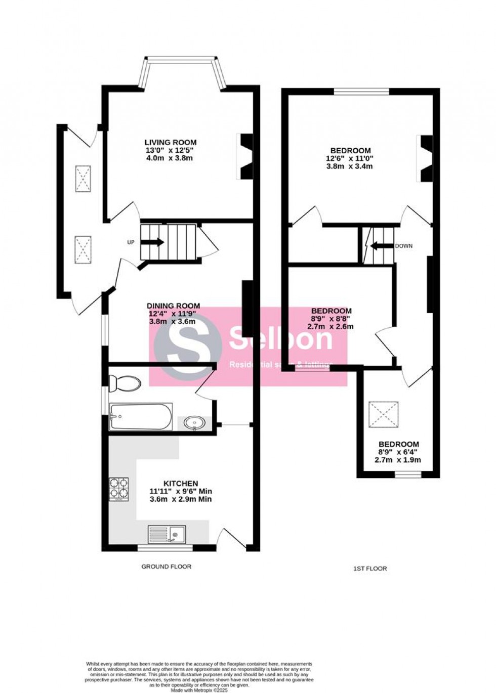 Floorplan for Clarence Road, Fleet