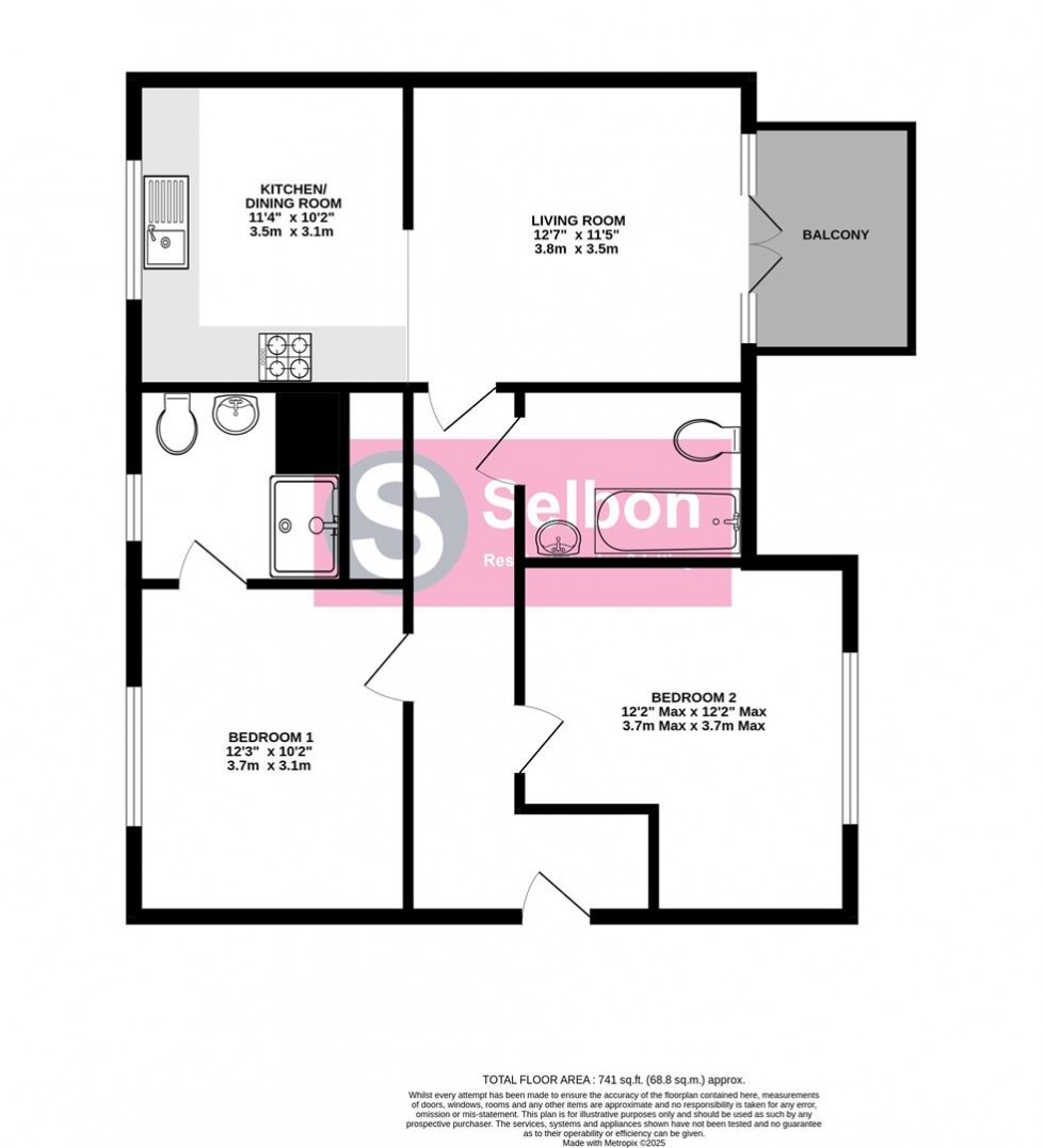 Floorplan for Jubilee Drive, Church Crookham, Fleet