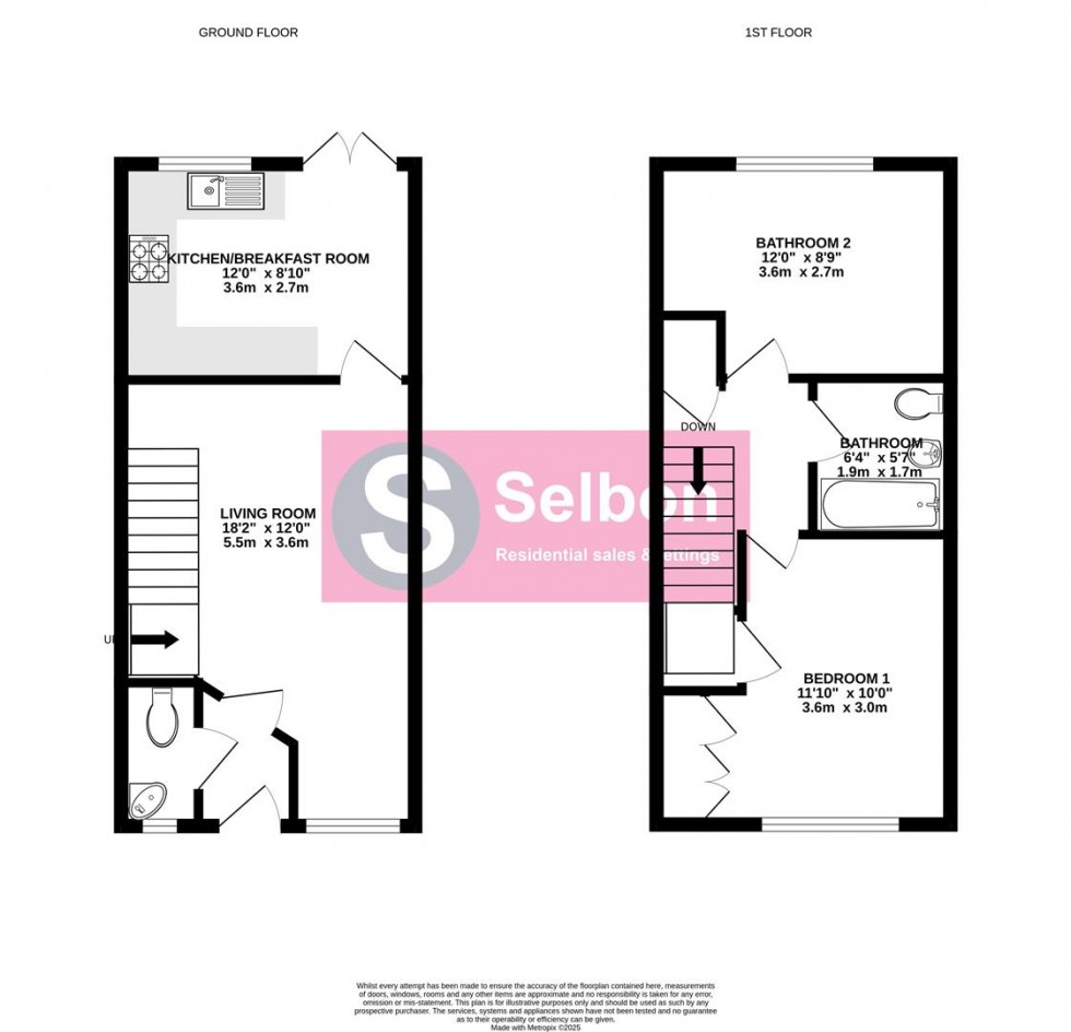 Floorplan for Queens Road, North Warnborough