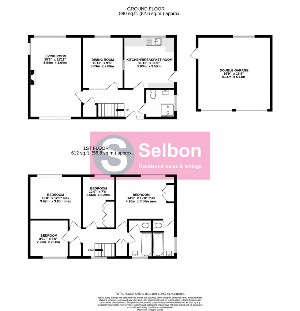 Floorplan for Curzon Drive, Church Crookham