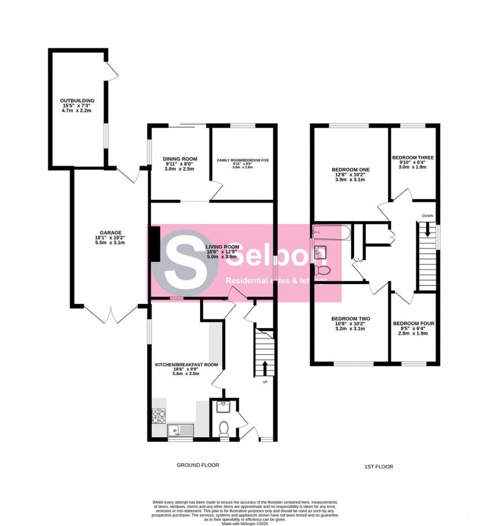 Floorplan for Fleming Close, Farnborough