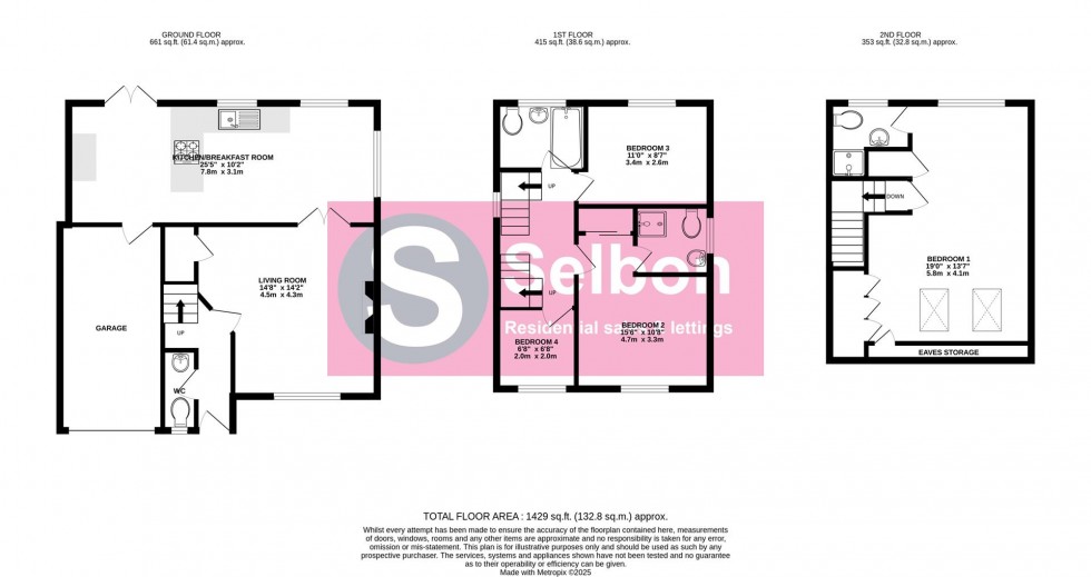 Floorplan for Sian Close, Church Crookham