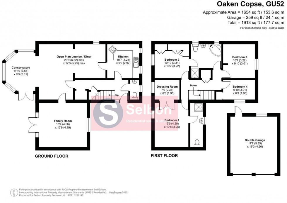 Floorplan for Oaken Copse, Church Crookham, Fleet
