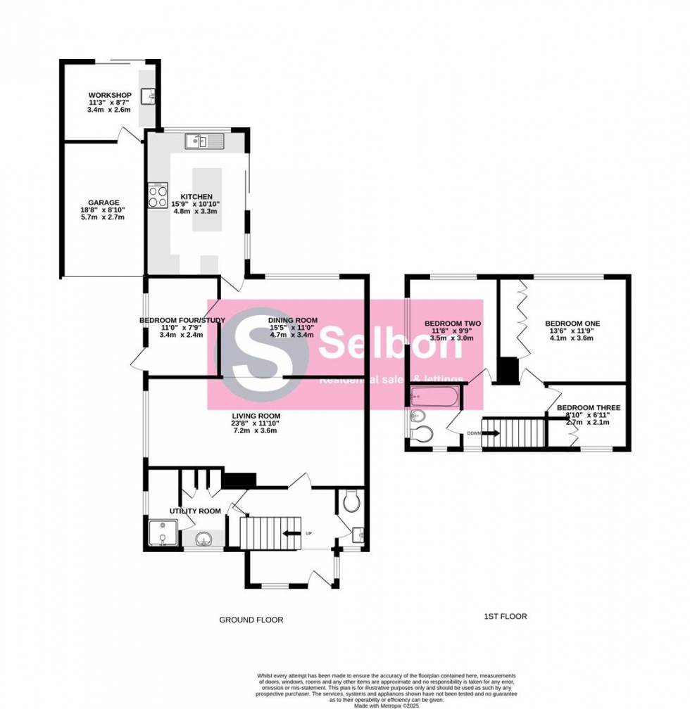 Floorplan for Fleet Road, Farnborough