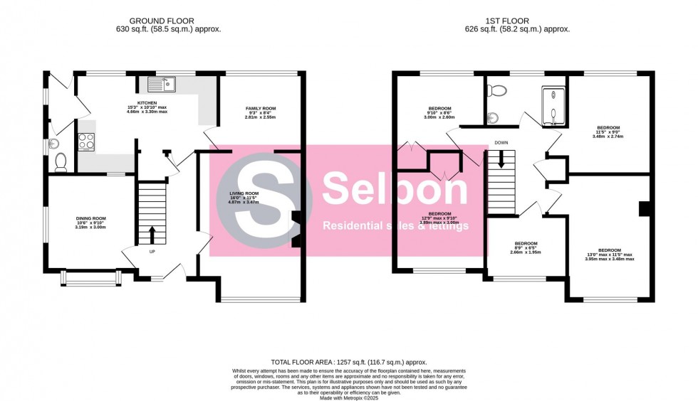 Floorplan for Grove Road, Church Crookham, Fleet