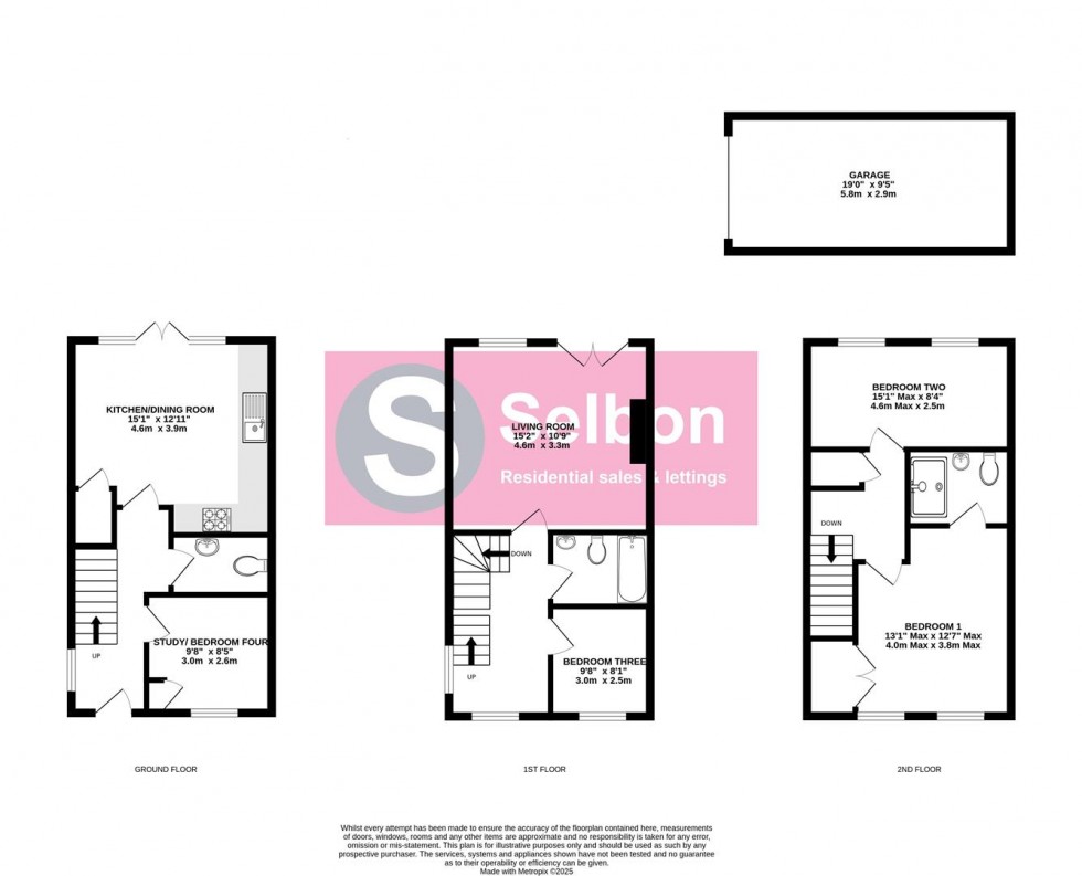 Floorplan for Jubilee Drive, Church Crookham, Fleet