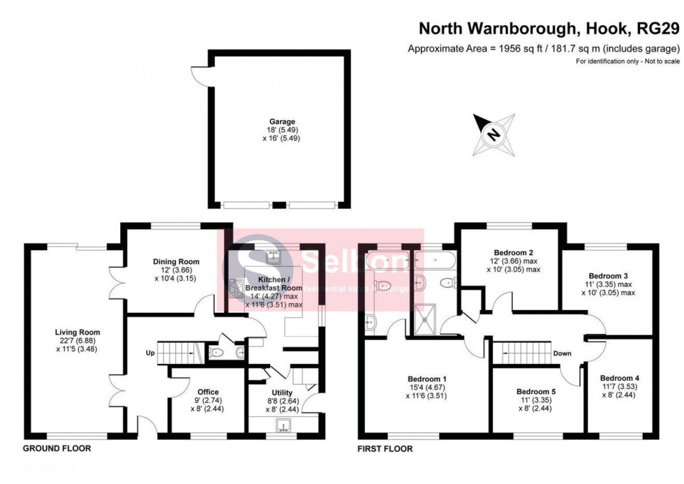Floorplan for Derbyfields, North Warnborough