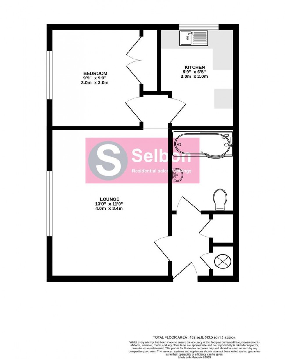 Floorplan for Minley Road, Fleet