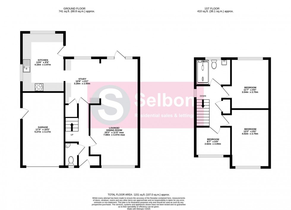Floorplan for Nursery Close, Fleet
