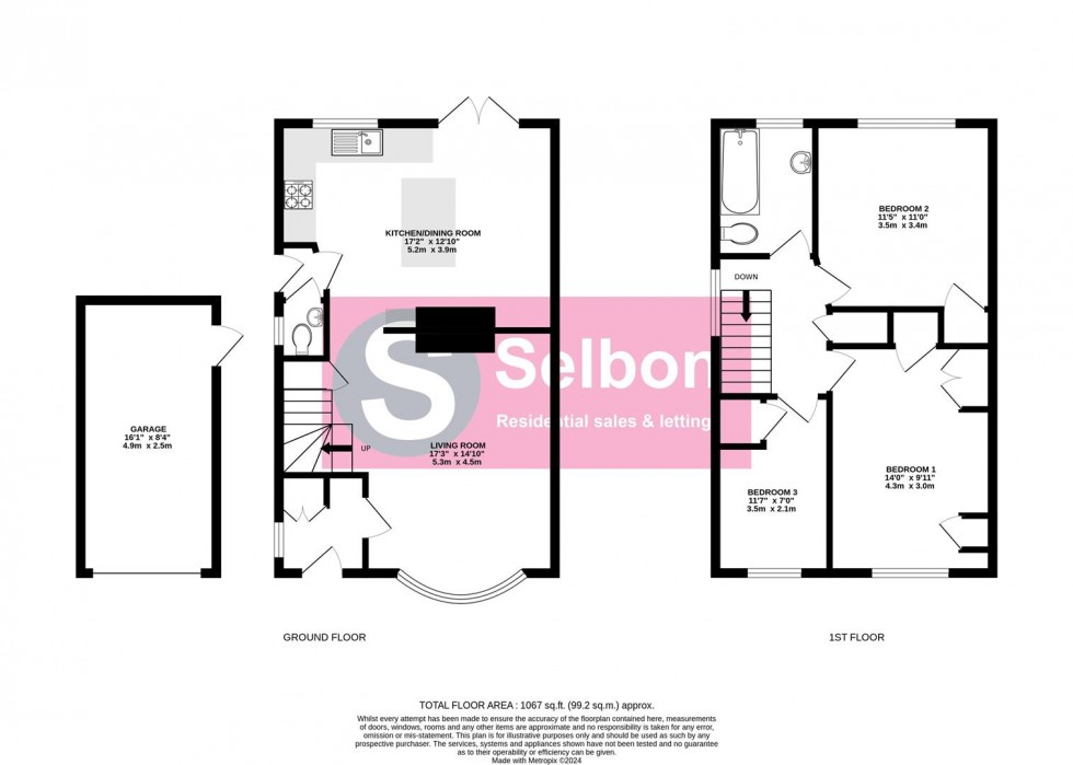 Floorplan for Polden Close, Farnborough