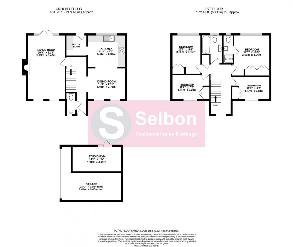 Floorplan for Leger Close, Church Crookham, Fleet