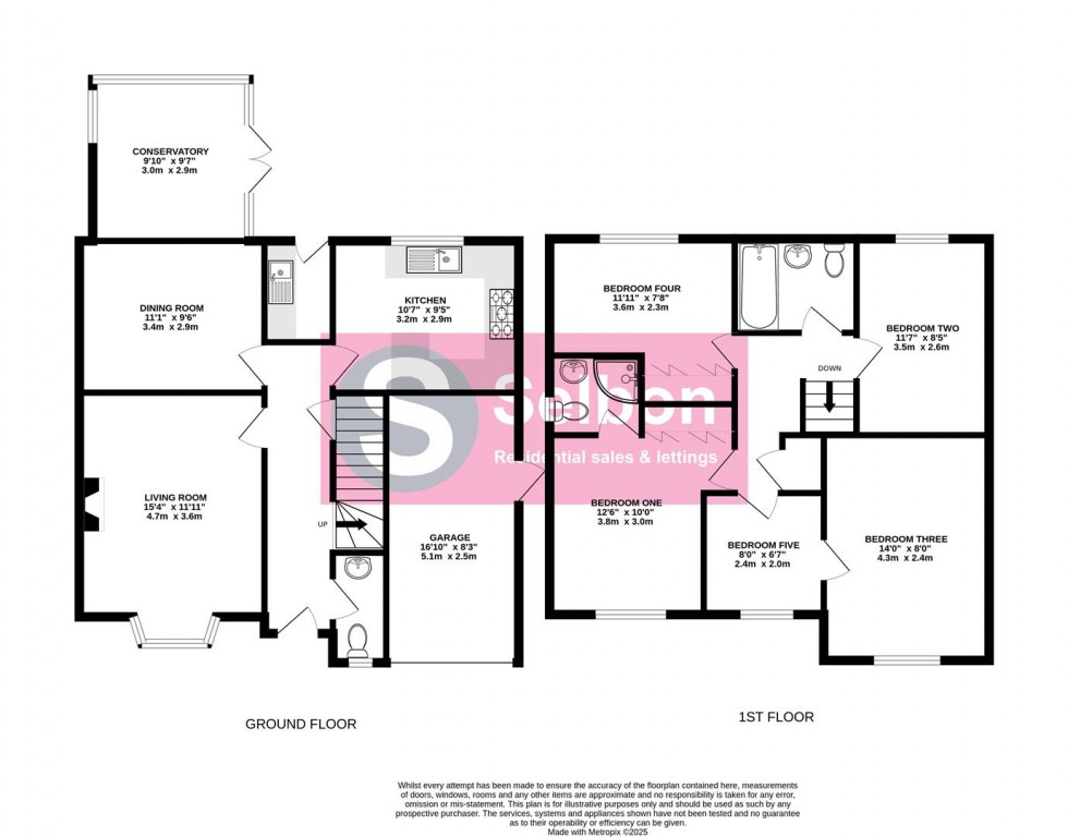 Floorplan for Danvers Drive, Church Crookham, Fleet