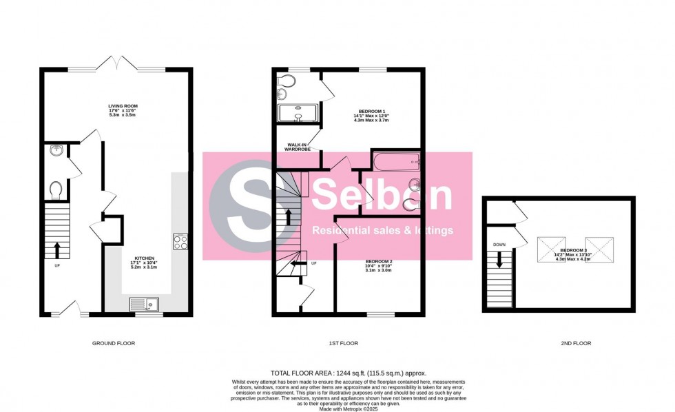 Floorplan for Jolly Miller Close, North Warnborough, Hook