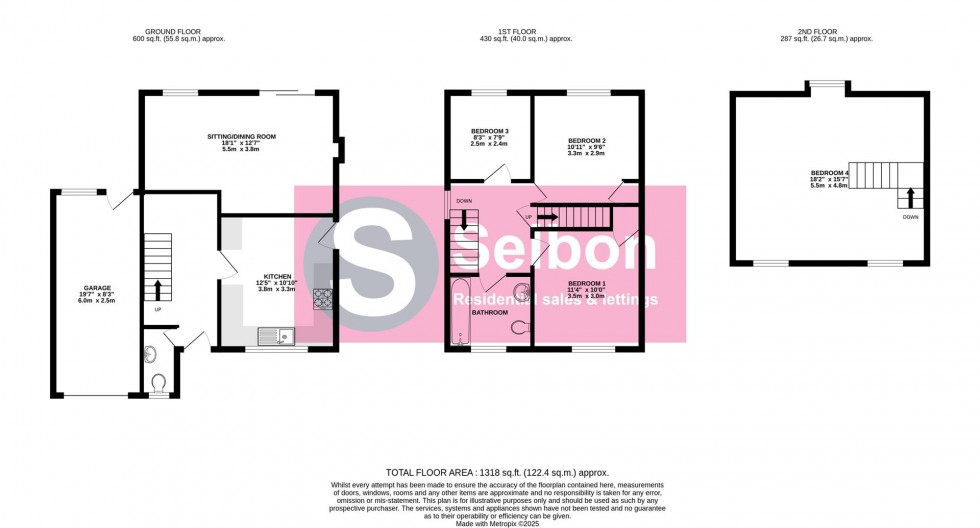 Floorplan for St. Davids Close, Odiham