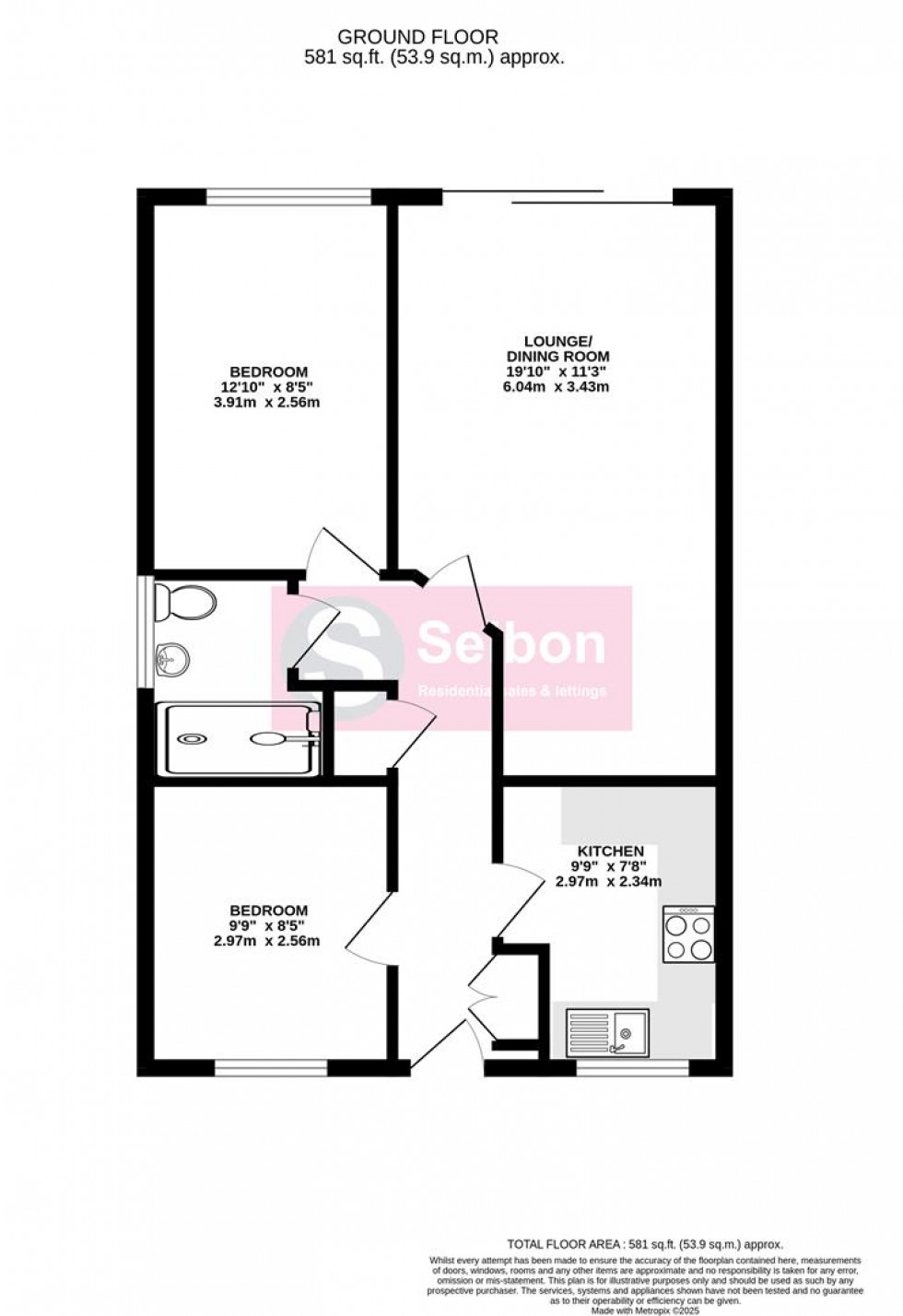 Floorplan for Ravelin Close, Crondall