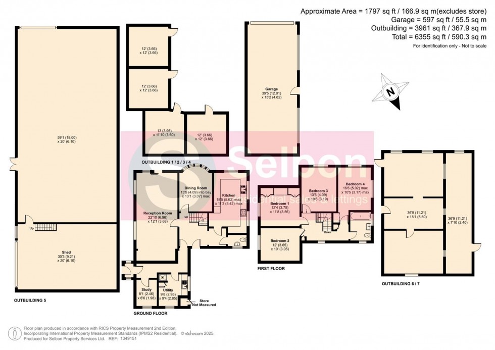 Floorplan for Doras Green Lane, Ewshot, Farnham