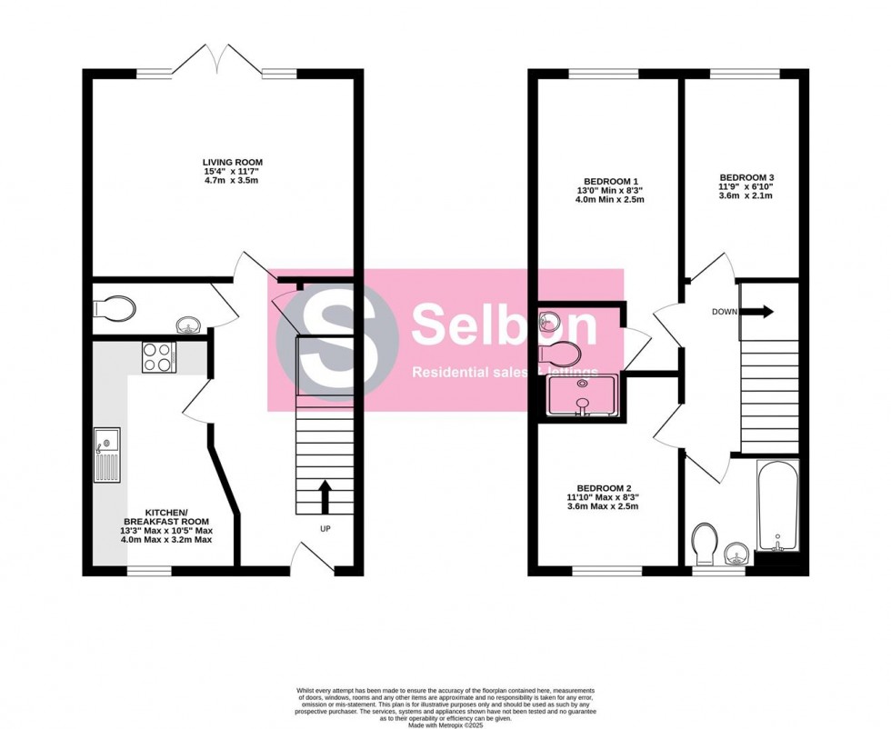 Floorplan for Nugent Close, Church Crookham, Fleet