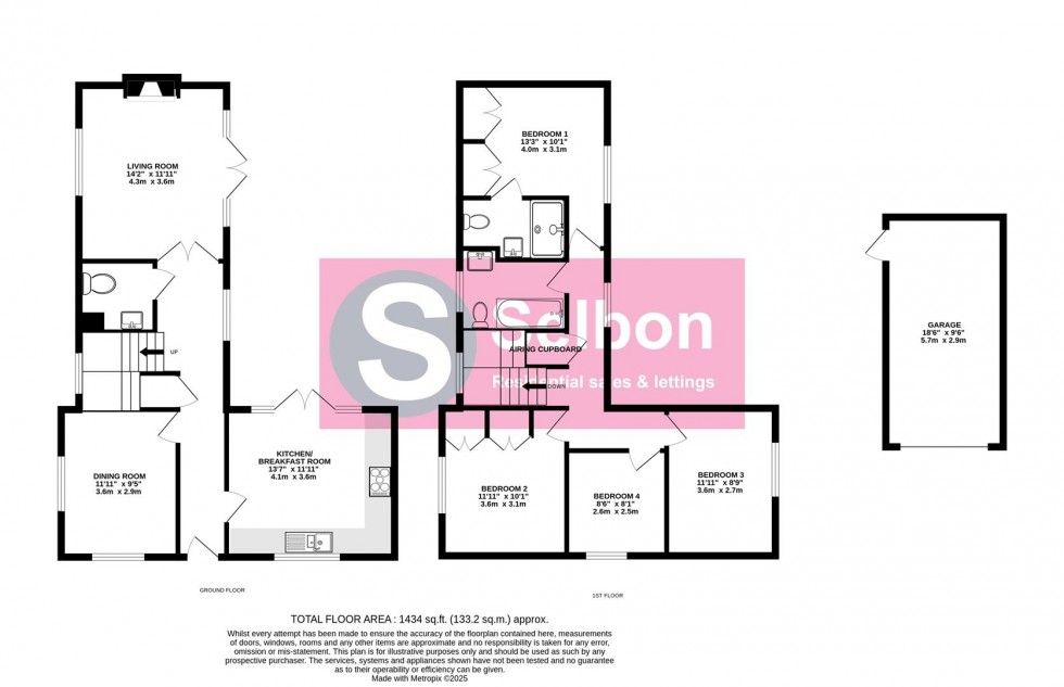 Floorplan for Watery Lane, Church Crookham, Fleet