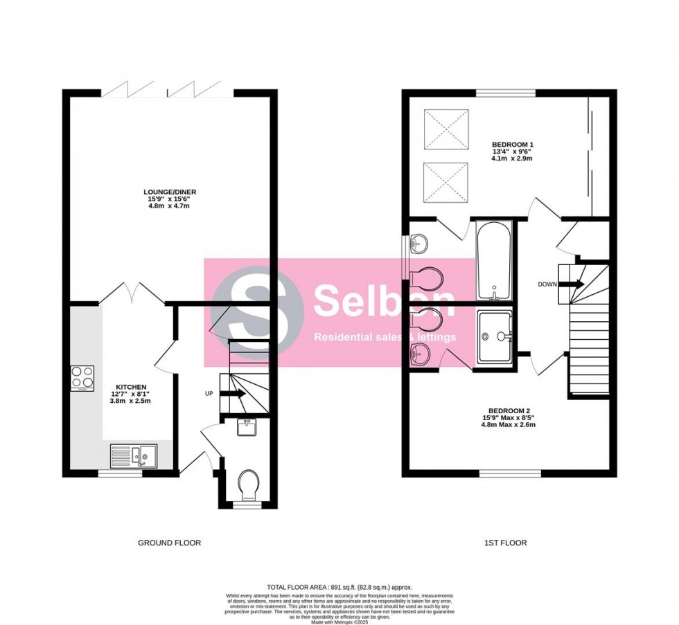 Floorplan for Aldershot Road, Fleet