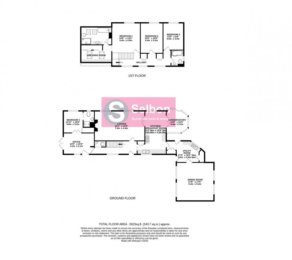 Floorplan for Mill Lane, Crondall, Farnham