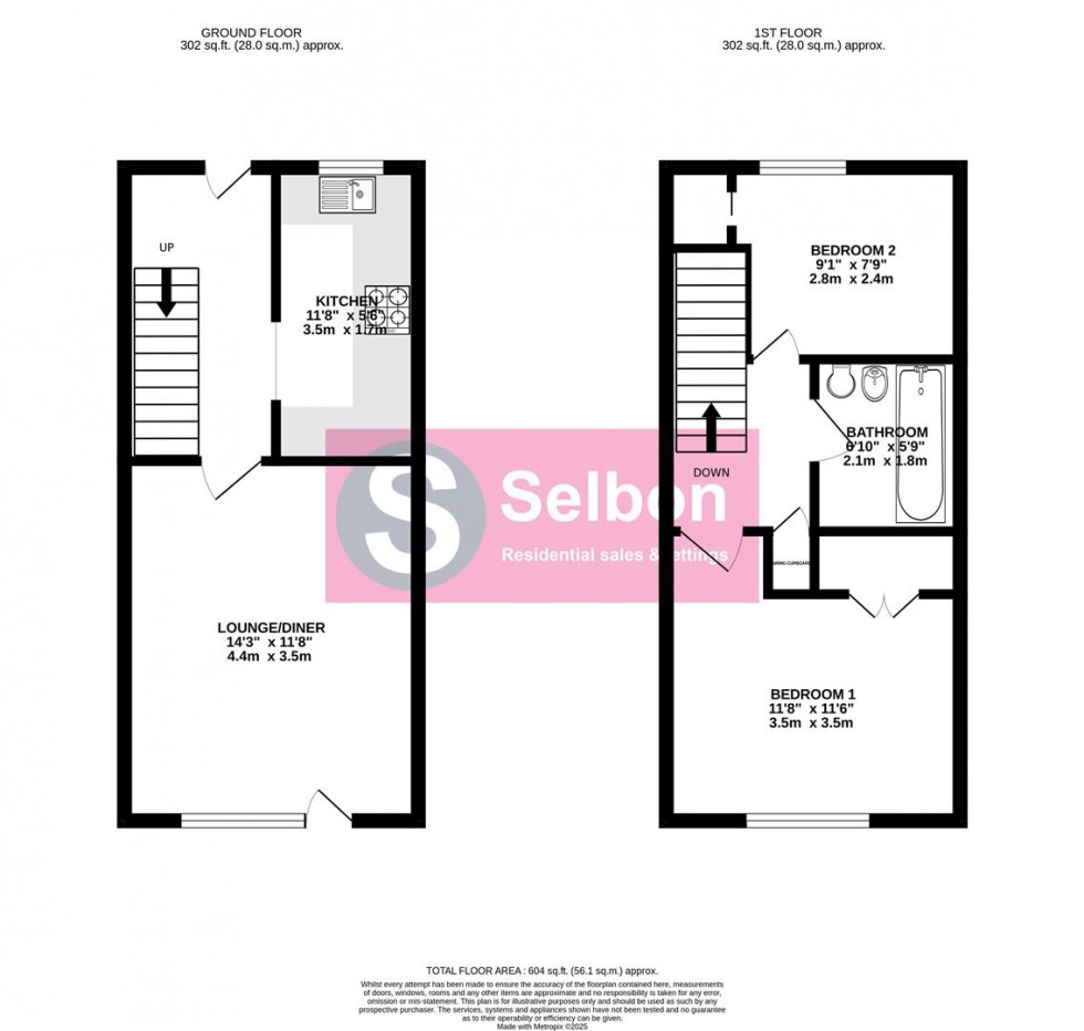 Floorplan for Coxmoor Close, Fleet