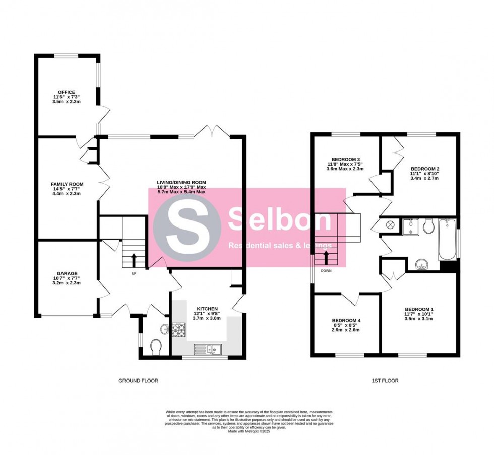 Floorplan for Silver Park Close, Church Crookham, Fleet