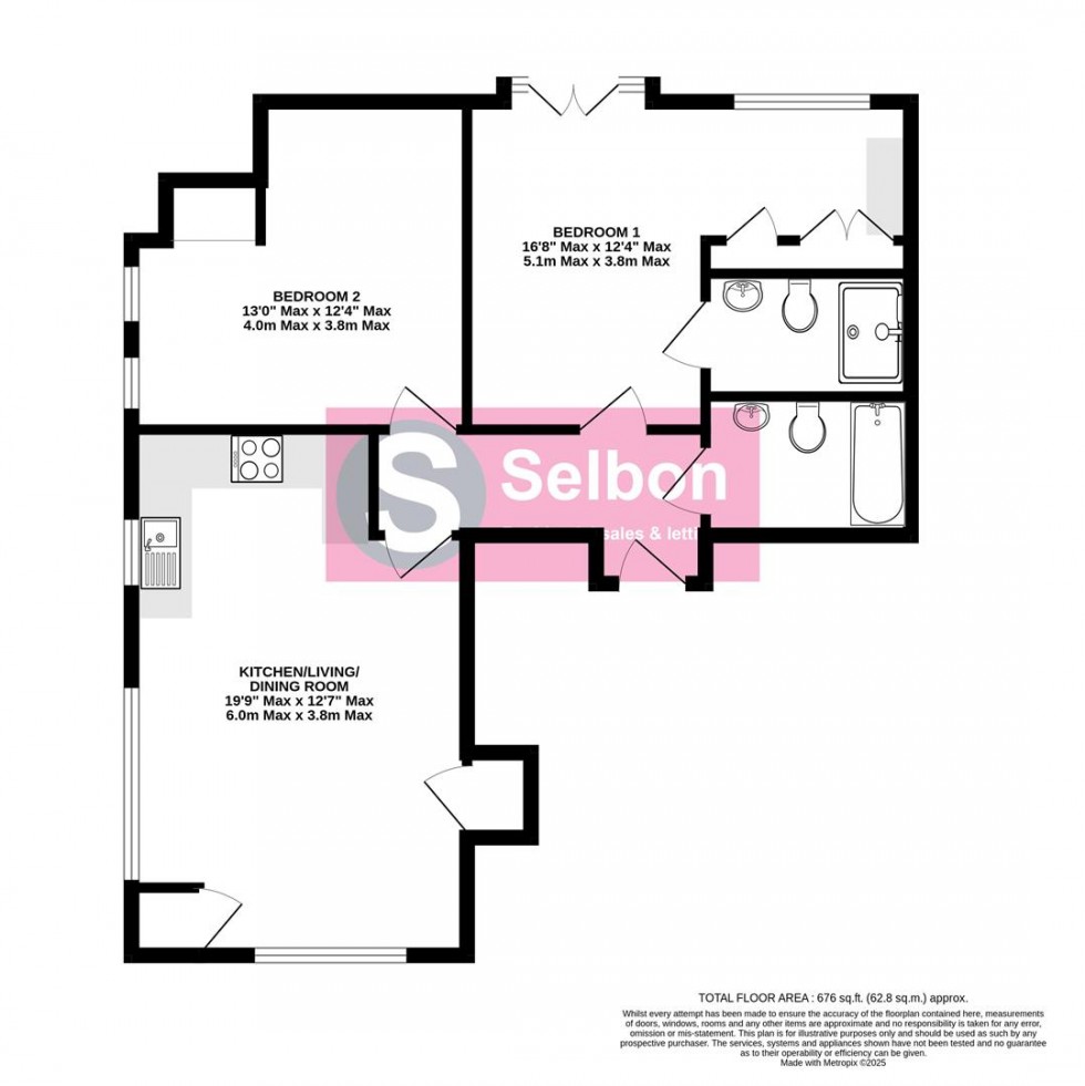 Floorplan for Branksomewood Road, Fleet