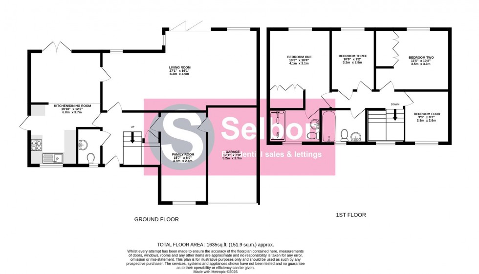 Floorplan for Fleet Road, Farnborough
