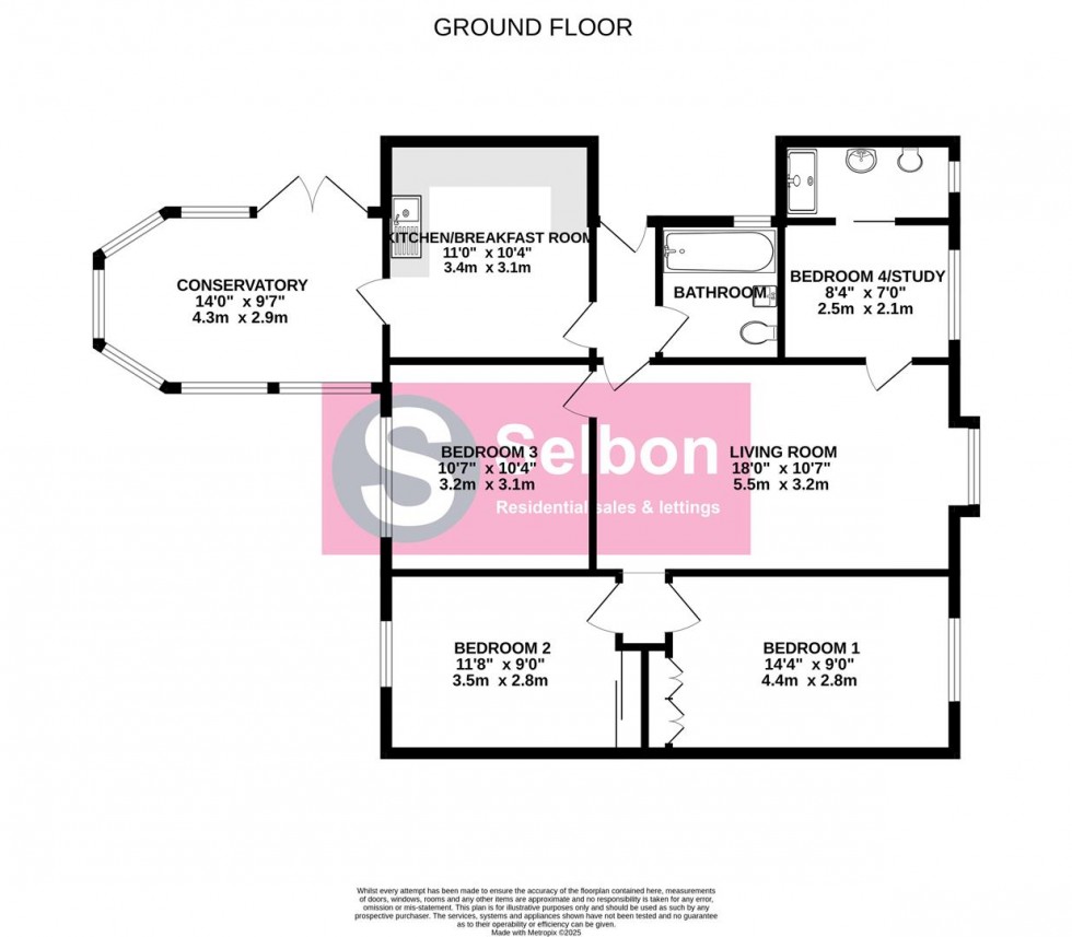 Floorplan for Earlsbourne, Church Crookham, Fleet