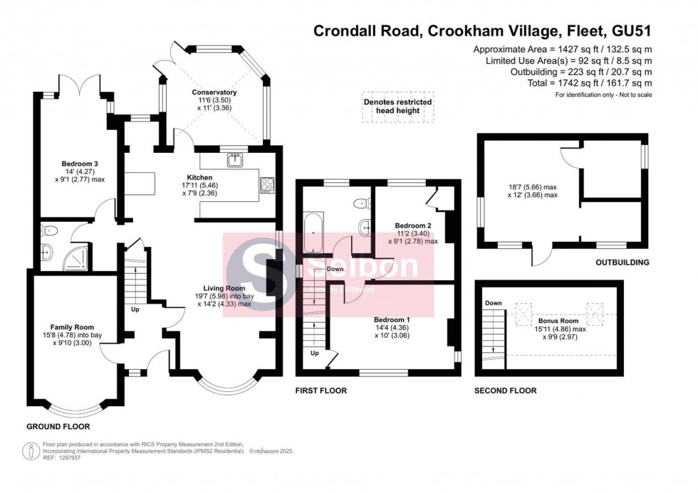 Floorplan for Crondall Lane, Crookham Village, Fleet