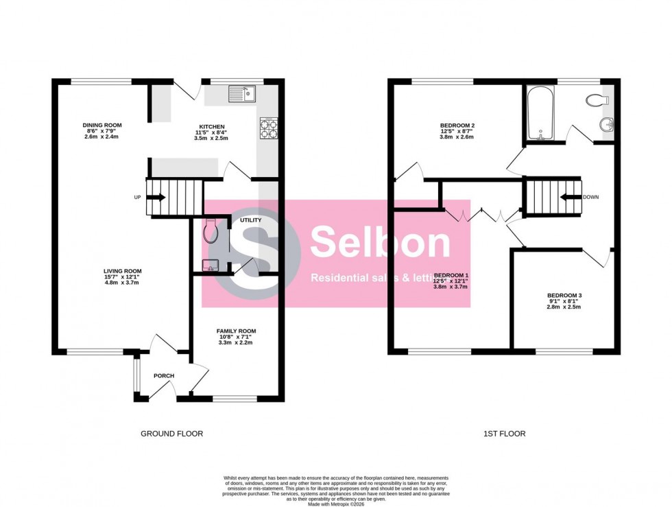 Floorplan for Tavistock Road, Fleet