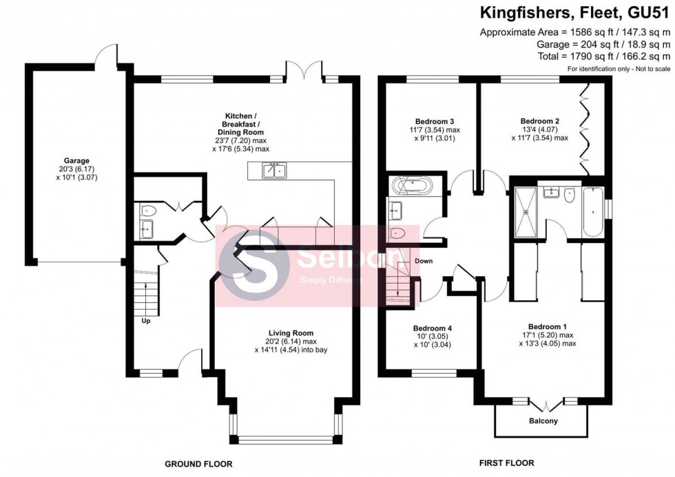Floorplan for Kingfishers, Edenbrook, Fleet