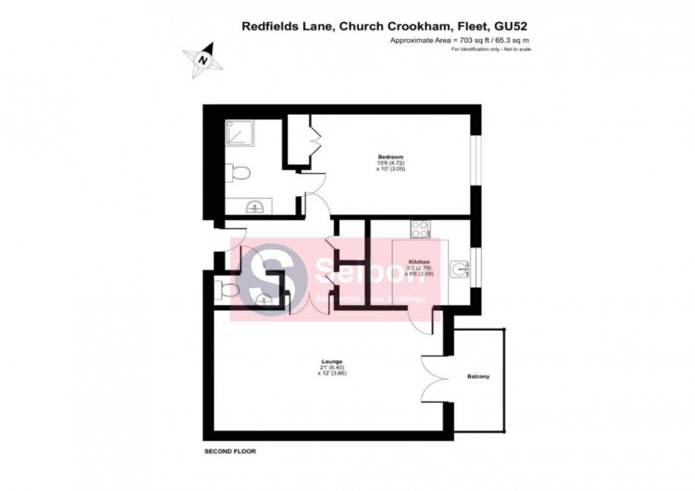 Floorplan for Keble Court, Redfields Lane, Church Crookham