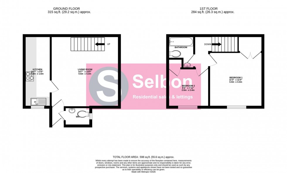 Floorplan for Hexham Close, Owlsmoor, Sandhurst