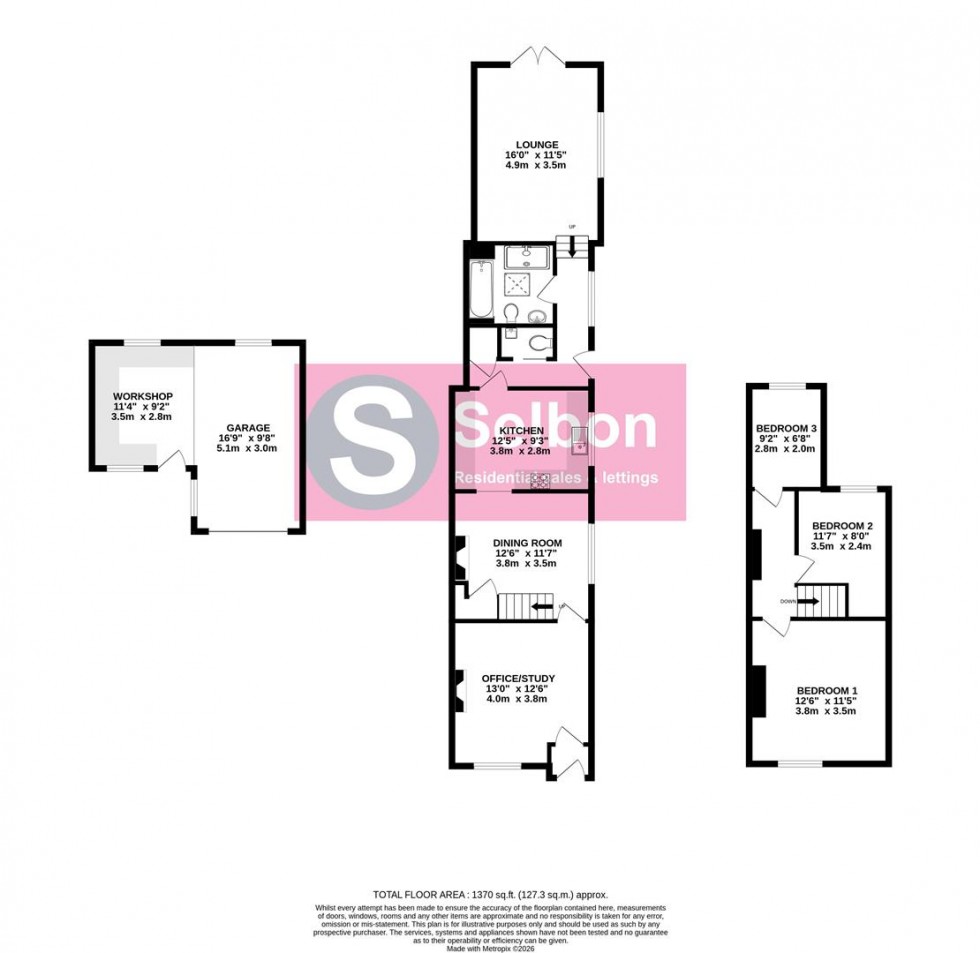 Floorplan for Clarence Road, Fleet