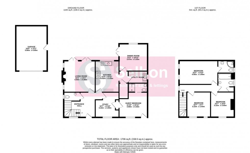 Floorplan for Sandy Lane, Church Crookham, Fleet