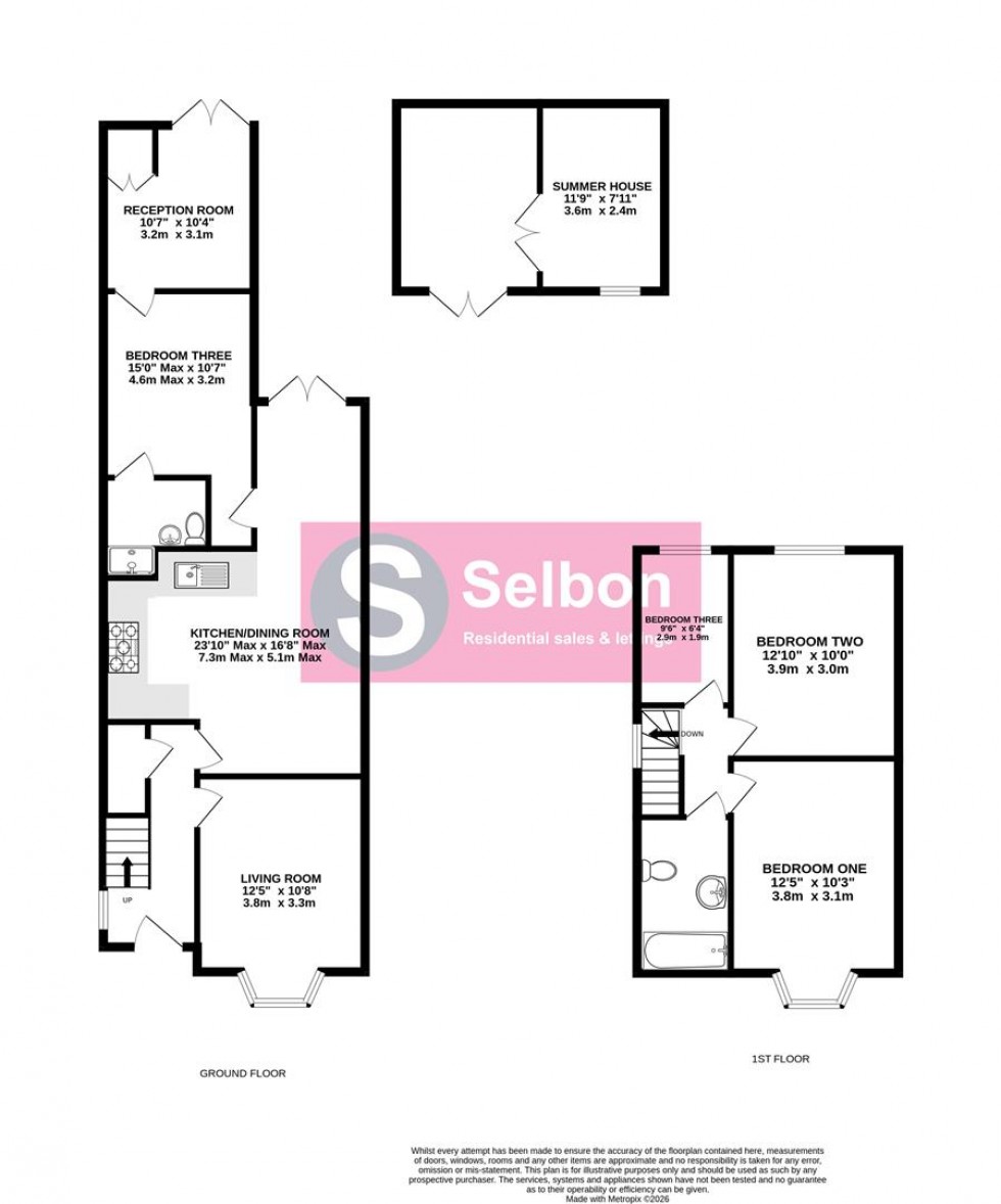 Floorplan for Ship Lane, Farnborough