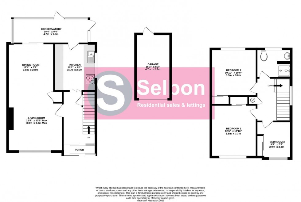 Floorplan for Compton Close, Church Crookham, Fleet