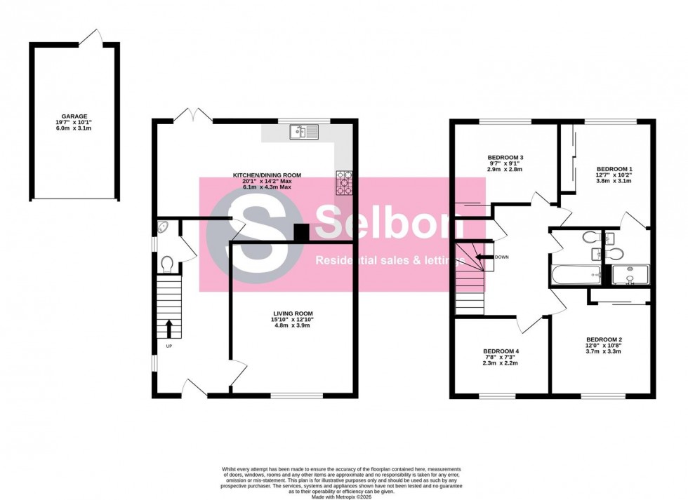 Floorplan for Cook Avenue, Church Crookham, Fleet