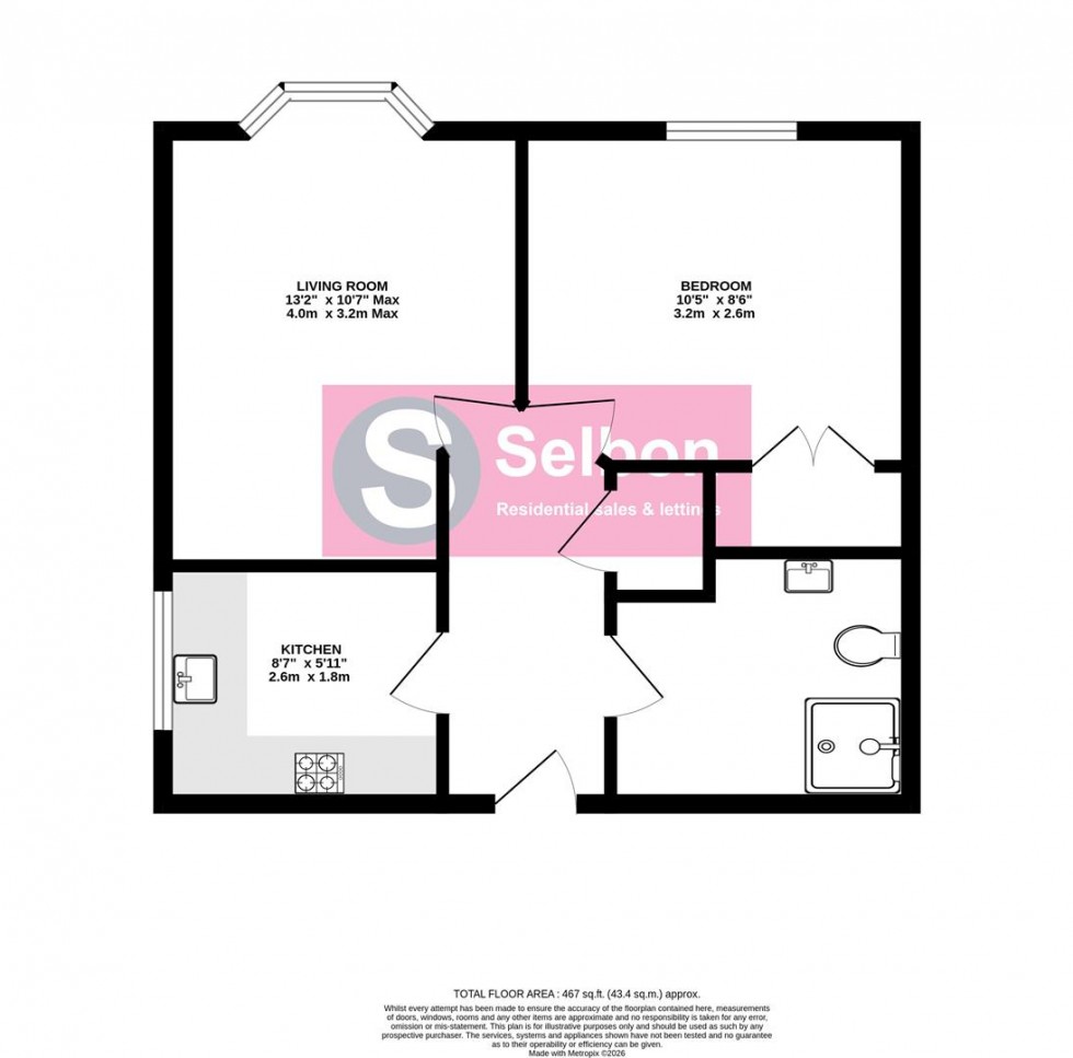Floorplan for Brandon Road, Church Crookham, Fleet