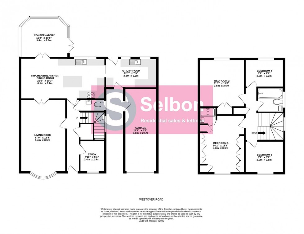 Floorplan for Westover Road, Fleet