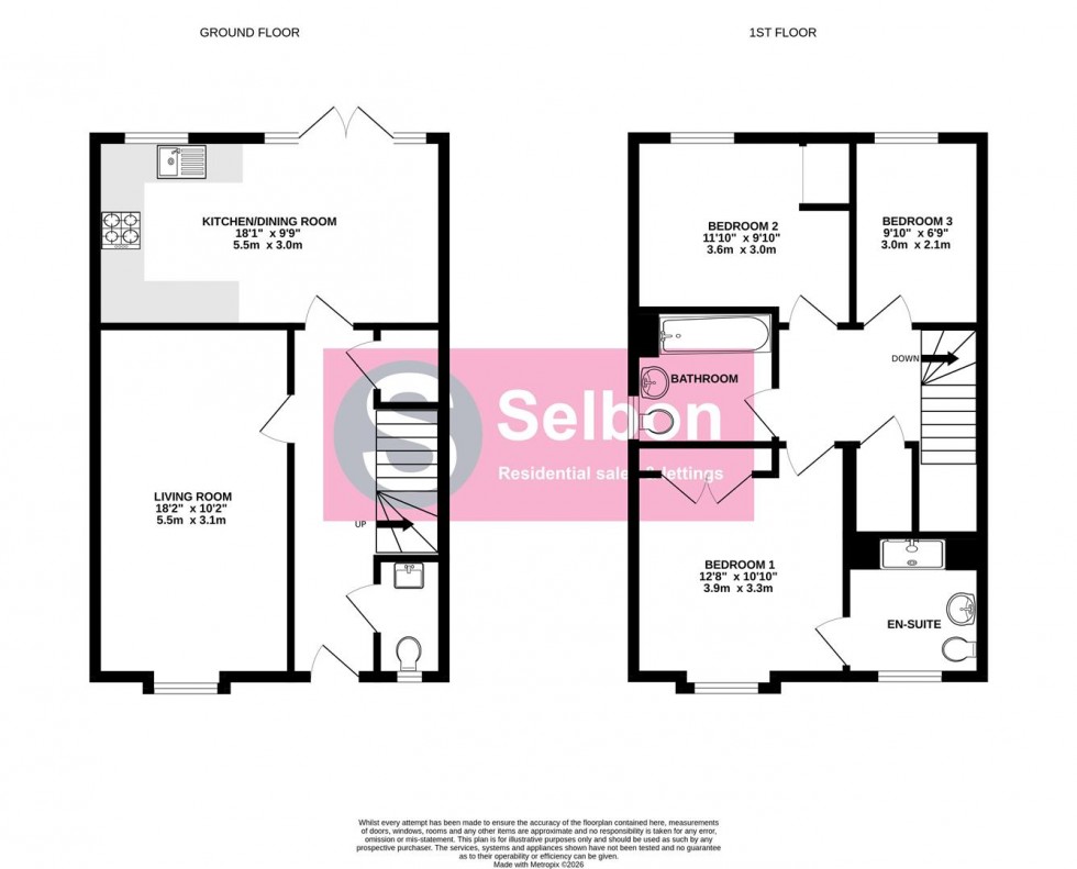 Floorplan for Montreal Close, Farnborough