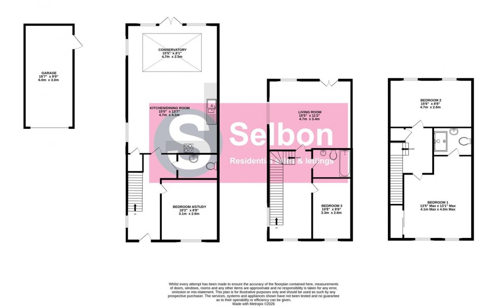Floorplan for Jubilee Drive, Church Crookham, Fleet