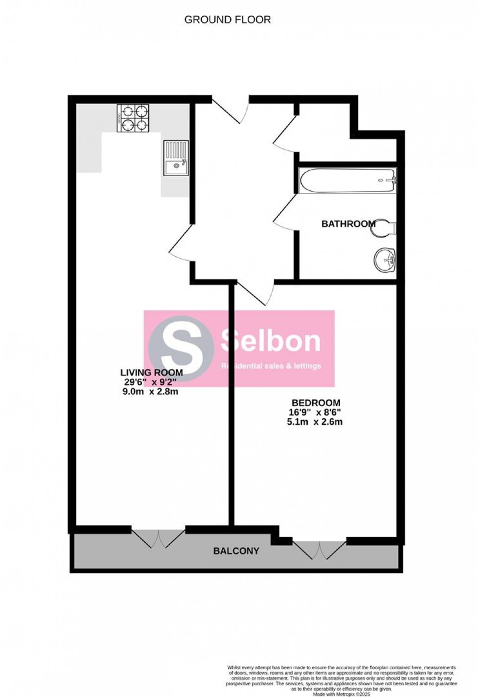 Floorplan for Jubilee Drive, Church Crookham, Fleet