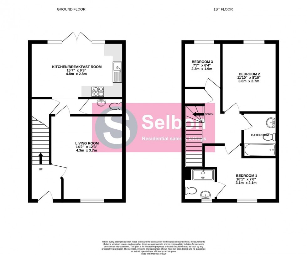 Floorplan for Copse Close, Fleet